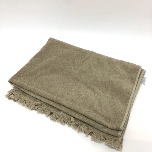 HERMES fringe Yachting logo Beach towel cotton Gray Based - Picture 11 of 15